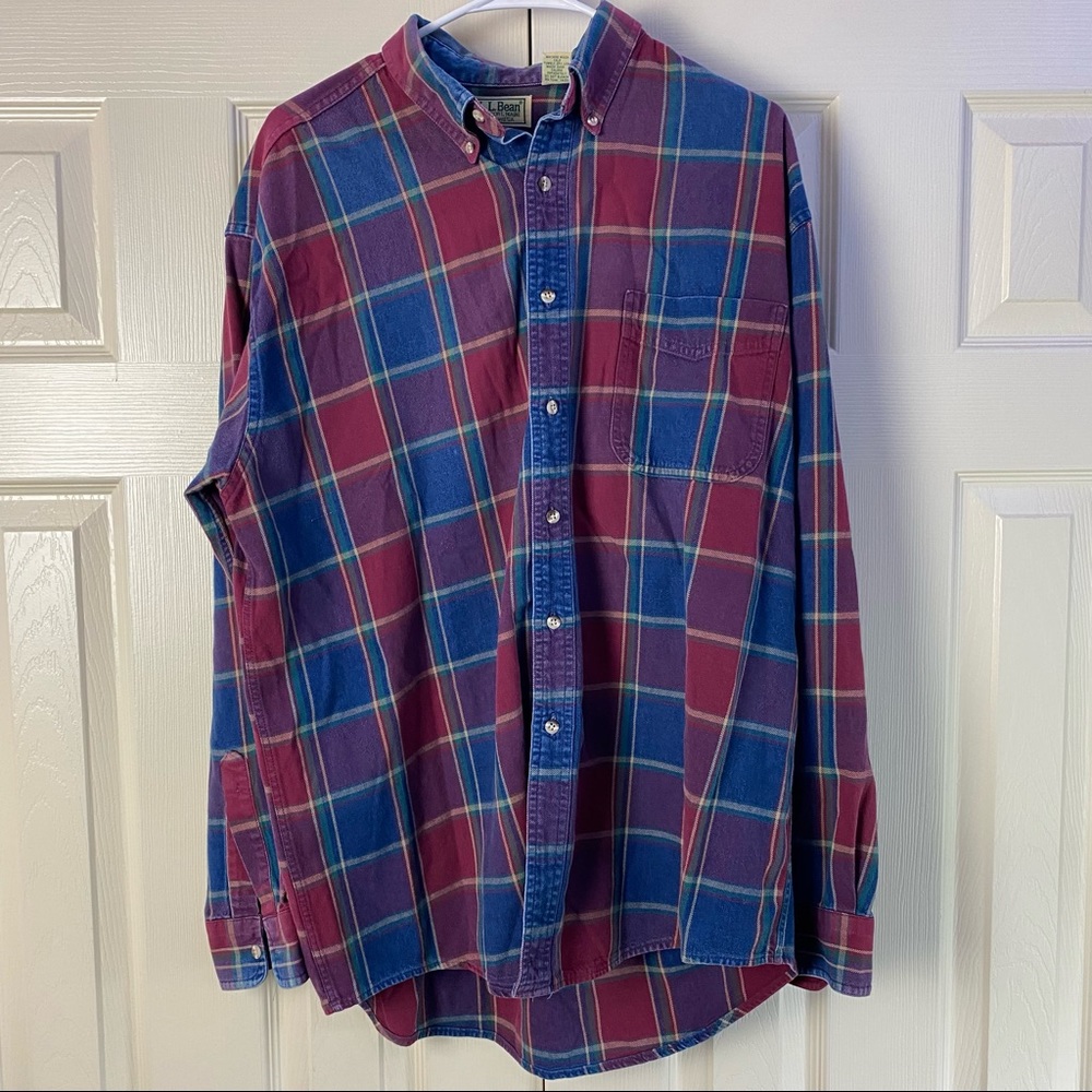 Vintage L.L. Bean Button Down Flannel Size Large